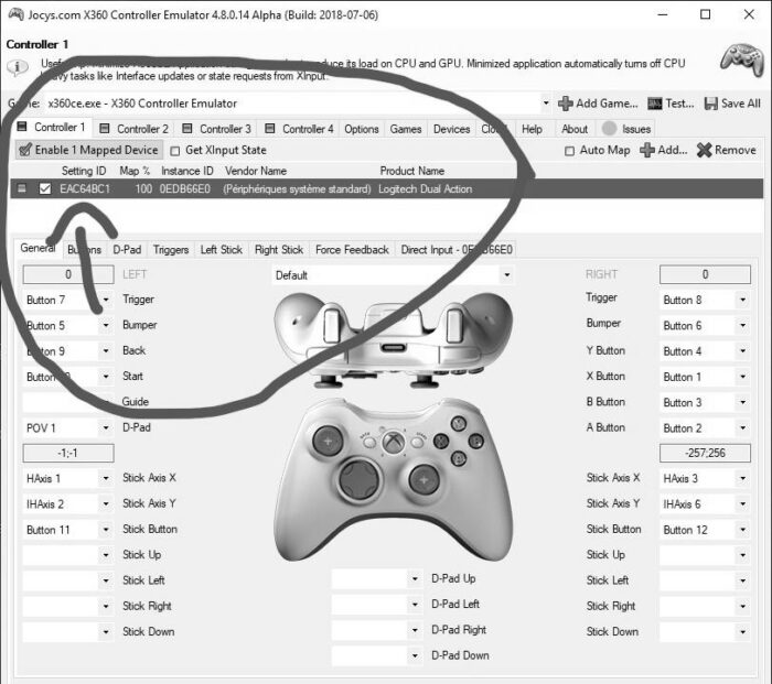 Problems with setting up a controller image 2